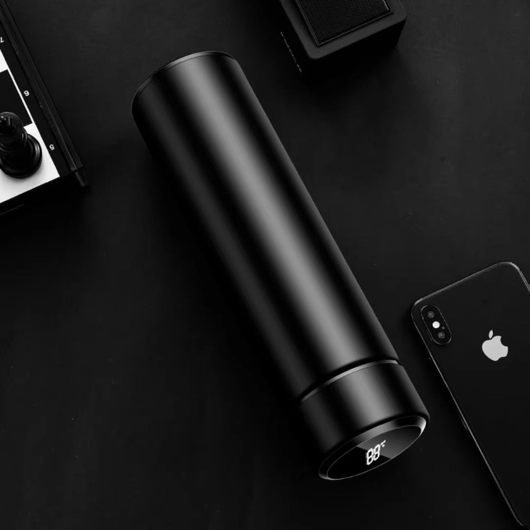 Temperature Sensor Digital Thermos, 500 Ml, Stainless Steel Water Bottle with Smart Temperature Display, Vacuum Thermos with Heat Preservation or Cold for Coffee and Tea