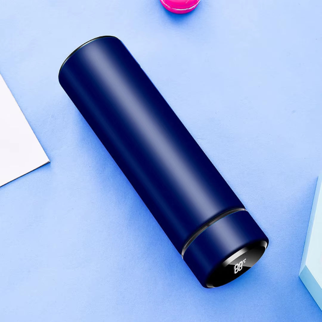 Temperature Sensor Digital Thermos, 500 Ml, Stainless Steel Water Bottle with Smart Temperature Display, Vacuum Thermos with Heat Preservation or Cold for Coffee and Tea